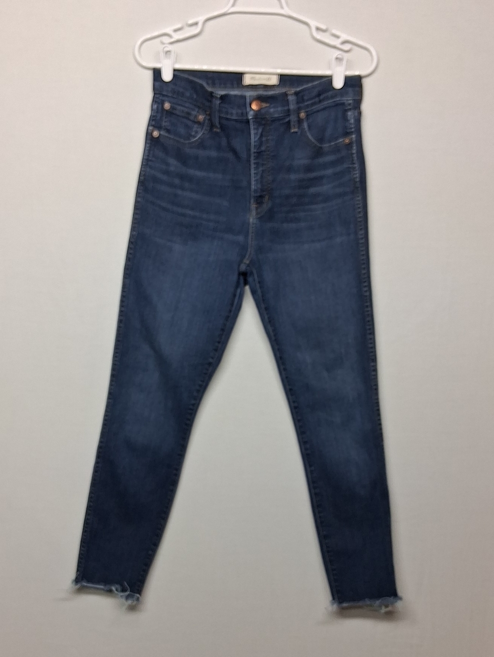 Madewell High-Rise Slim Crop Jeans in Dark Blue Wash